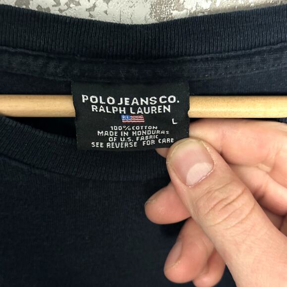 Vintage Polo Ralph lauren Polo Jeans Shirt Y2K Print Long Sleeve - Picture 4 of 8